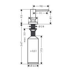 HansGrohe A51 Sıvı Sabunluk - 40448800 - 2