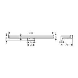 HansGrohe Addstoris İkili Tuvatet Kağıtlığı - 41748670 - 2