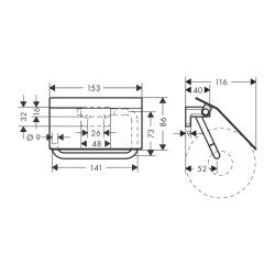 HansGrohe Addstoris Tuvalet Kağıtlığı - 41753000 - 2