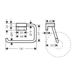 HansGrohe Addstoris Tuvalet Kağıtlığı - 41771000 - 2