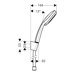 HansGrohe Croma 100 Duş Askı Seti Multi, 160 Cm Duş Hortumu İle - 27595000 - 2