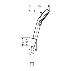 HansGrohe Crometta Duş Askı Seti Vario, Ecosmart, 9Lt/Dk, 160 Cm Duş Hortumu İle - 26694400 - 2