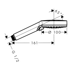 HansGrohe Crometta El Duşu 1 Jet, Ecosmart, 9 Lt/Dk - 26333400 - 2