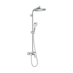 HansGrohe Crometta S Duş Kolonu 240 1 Jet, Tek Kollu Batarya İle - 27269000 - 1