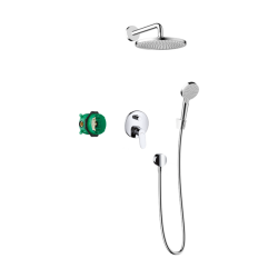 HansGrohe Crometta S Duş Sistemi 240 1Jet Tek Kollu Batarya İle - 27958000 - 1