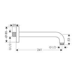 HansGrohe Duş Dirseği 24.1 Cm - 27409000 - 2