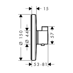 HansGrohe Ecostat S Termostat Ankastre Montaj - 15755000 - 2