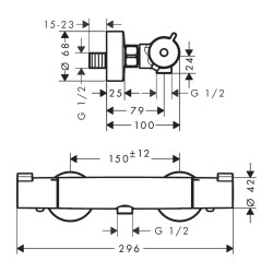 HansGrohe Ecostat Termostatik Duş 1001 Cl Aplike - 13211000 - 2