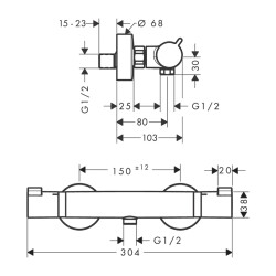 HansGrohe Ecostat Termostatik Duş Comfort Aplike - 13116340 - 2