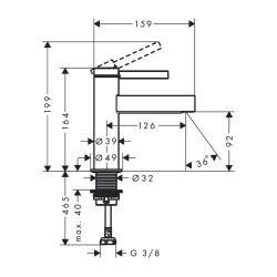 HansGrohe Finoris Tek Akım Musluk 100 Kumandasız - 76013000 - 2