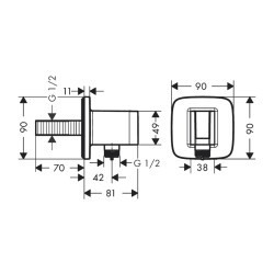 HansGrohe Fixfit Q - 26887140 - 2