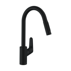 HansGrohe Focus M41 Tek Kollu Eviye Bataryası 240, Çekilebilir El Duşu, 2Jet - 31815670 - 1