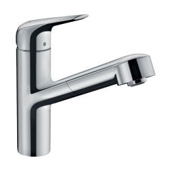 HansGrohe Focus M42 Tek Kollu Eviye Bataryası 150, Çekilebilir Gaga, 1Jet - 71814000 - 1