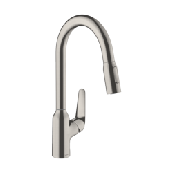 HansGrohe Focus M42 Tek Kollu Eviye Bataryası 220, Çekilebilir El Duşu, 2Jet - 71800800 - 1