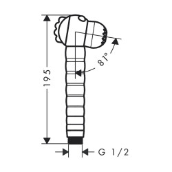 HansGrohe Jocolino Çocuk El Duşu Timsah 2Jet - 28788570 - 2