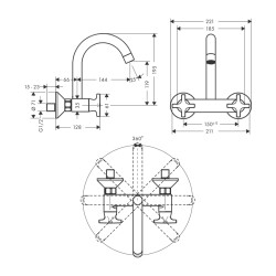 HansGrohe Logis 3 - Delikli Küvet Kenarı Tek Kollu Banyo Bataryası - 71313000 - 2