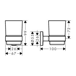 HansGrohe Logis Universal Diş Fırçalığı - 41718000 - 2