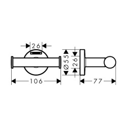 HansGrohe Logis Universal İkili Askılık - 41725000 - 2