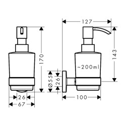 HansGrohe Logis Universal Sıvı Sabunluk - 41714000 - 2