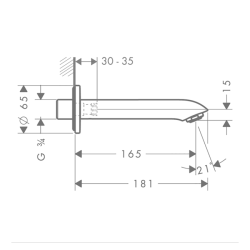 HansGrohe Metris Küvet Gagası - 31494000 - 2