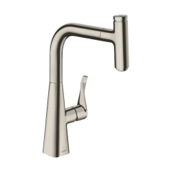 HansGrohe Metris Select M71 Tek Kollu Eviye Bataryası 240, Çekilebilir Gaga, 1Jet - 14857800 - 1