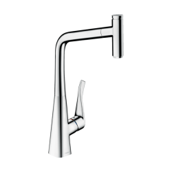 HansGrohe Metris Select M71 Tek Kollu Eviye Bataryası 320, Eco, Çekilebilir Gaga, 1Jet - 14786000 - 1