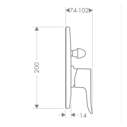 HansGrohe Metris Tek Kollu Banyo Bataryası Ankastre Montaj - 31484000 - 2