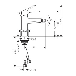 HansGrohe Metropol Tek Kollu Bide Bataryası Çubuk Volan Ve Bas - Aç Gider Seti İle - 32520670 - 2