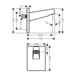 HansGrohe Pulsify Duvar Bağlantısı Tepe Duşu 260 İçin - 24149700 - 2