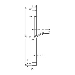 HansGrohe Pulsify Select S Duş Seti 105 3Jet Relaxation, 90 Cm Duş Barı İle - 24170000 - 2