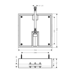 HansGrohe Raindance E İç Set Tepe Duşu 400/400 1 Jet - 26254180 - 2