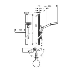 HansGrohe Raindance Select S Duş Seti 120 3 Jet, 90 Cm Duş Barı Ve Sabunluk İle - 27648000 - 2