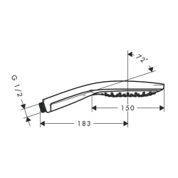 HansGrohe Raindance Select S El Duşu 150 3 Jet, Ecosmart, 9 Lt/Dk - 28588000 - 2