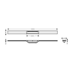 HansGrohe Raindrain Flex Duş Kanalı 1000 Kesilebilir Serbest Kurulum İçin - 56046670 - 2