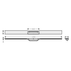 HansGrohe Raindrain Flex Duş Kanalı 1200 Kesilebilir Duvara Montaj - 56054670 - 2