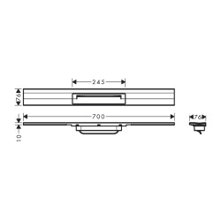 HansGrohe Raindrain Flex Duş Kanalı 700 Kesilebilir Duvara Montaj - 56050700 - 2