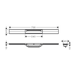 HansGrohe Raindrain Flex Duş Kanalı 700 Kesilebilir Serbest Kurulum İçin - 56043340 - 2