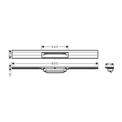 HansGrohe Raindrain Flex Duş Kanalı 800 Kesilebilir Duvara Montaj - 56051140 - 2