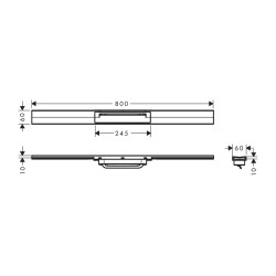 HansGrohe Raindrain Flex Duş Kanalı 800 Kesilebilir Serbest Kurulum İçin - 56044000 - 2