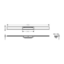 HansGrohe Raindrain Flex Duş Kanalı 900 Kesilebilir Serbest Kurulum İçin - 56045800 - 2