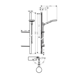 HansGrohe Rainfinity Duş Seti 130 3Jet 150Cm Duş Tiji Ve Sabunluk İle - 27673000 - 2