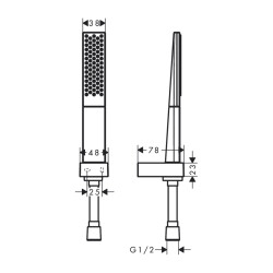 HansGrohe Rainfinity Porter Set 100 1 Jet 160Cm Duş Hortumu İle - 26856700 - 2