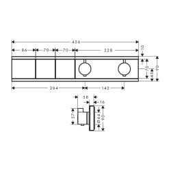 HansGrohe Rainselect Ankastre Termostatik 2 Çıkış İçin - 15380000 - 2