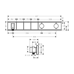 HansGrohe Rainselect Termostat Ankastre Montaj, 3 Çıkış İçin - 15356400 - 2