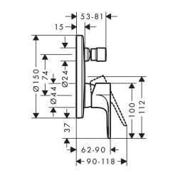 HansGrohe Rebris E - 72468000 - 2