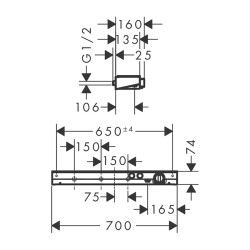 HansGrohe Showertablet Select Termostat Aplike, 2 Çıkış İçin - 13184400 - 2