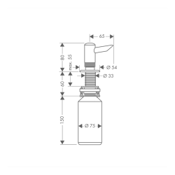 HansGrohe Sıvı Sabunluk/Deterjanlık - 40418000 - 2