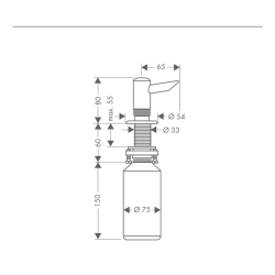 HansGrohe Sıvı Sabunluk/Deterjanlık - 40418800 - 2