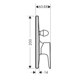 HansGrohe Talis E Tek Kollu Banyo Bataryası Ankastre Montaj - 71746000 - 2