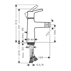 HansGrohe Talis S Tek Kollu Bide Bataryası Kumandalı - 72200000 - 2